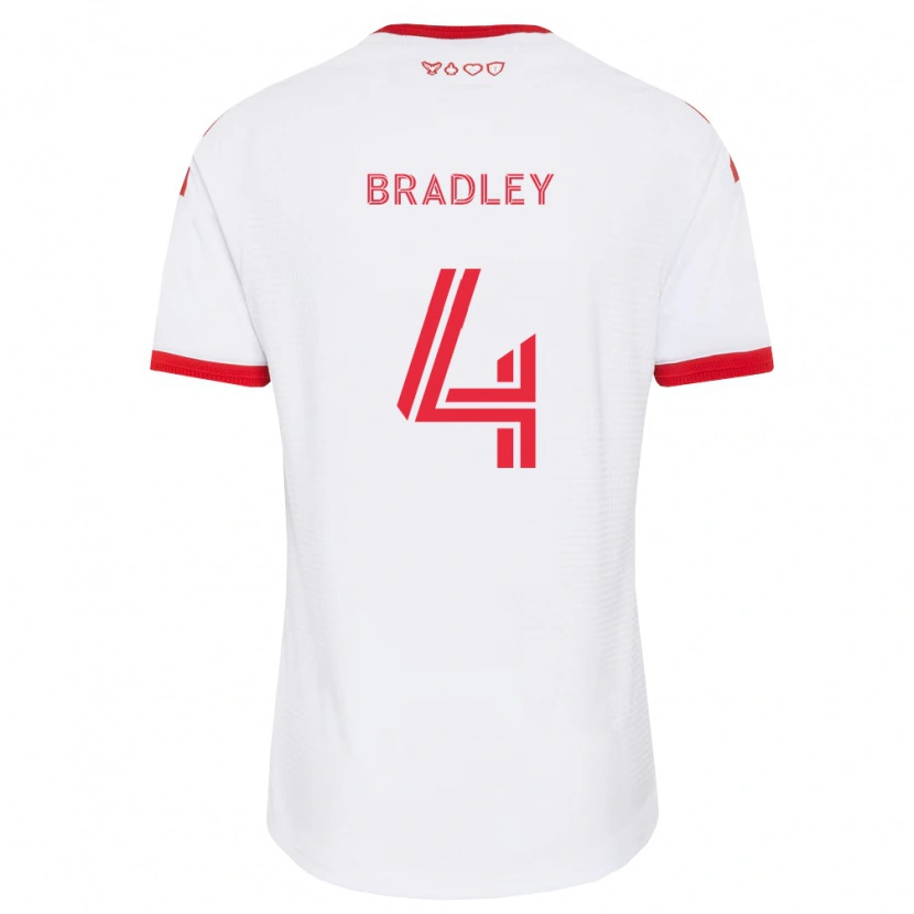 Danxen Kinderen Michael Bradley #4 Wit Rood Zwart Uitshirt Uittenue 2026/27 T-Shirt België