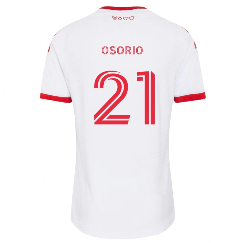 Danxen Kinderen Jonathan Osorio #21 Wit Rood Zwart Uitshirt Uittenue 2026/27 T-Shirt België