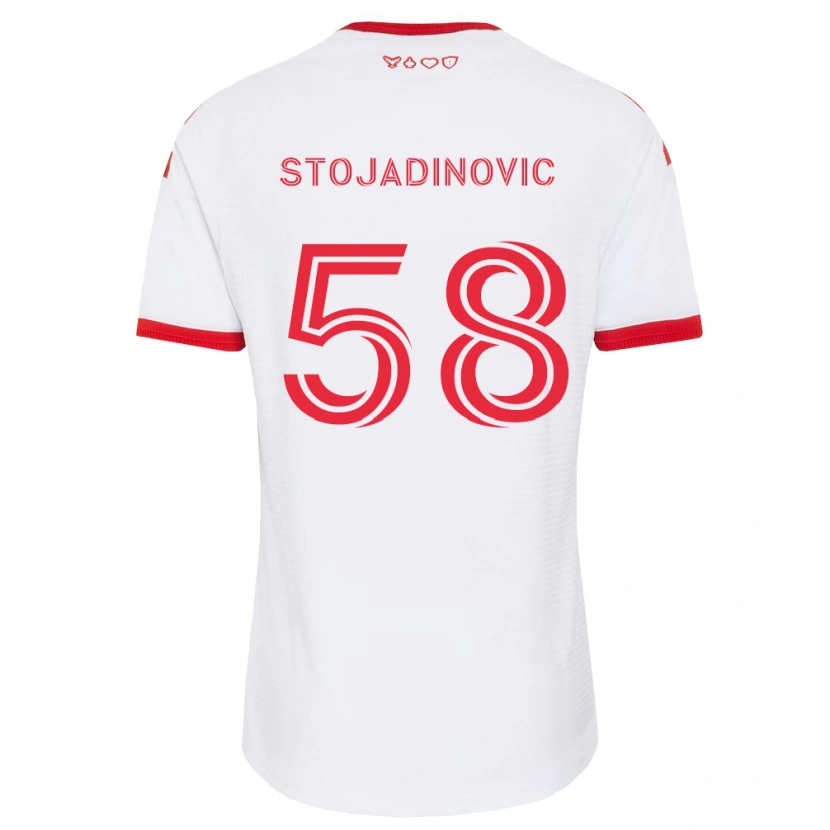 Danxen Kinderen Marko Stojadinovic #58 Wit Rood Zwart Uitshirt Uittenue 2026/27 T-Shirt België