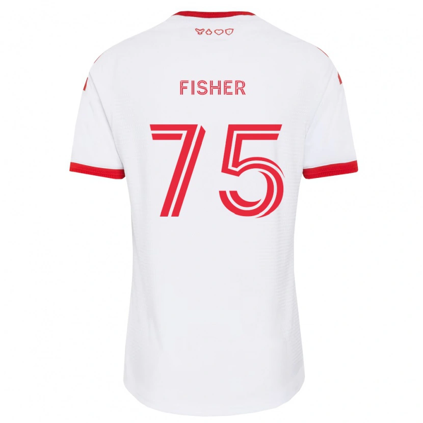 Danxen Kinderen Reid Fisher #75 Wit Rood Zwart Uitshirt Uittenue 2026/27 T-Shirt België