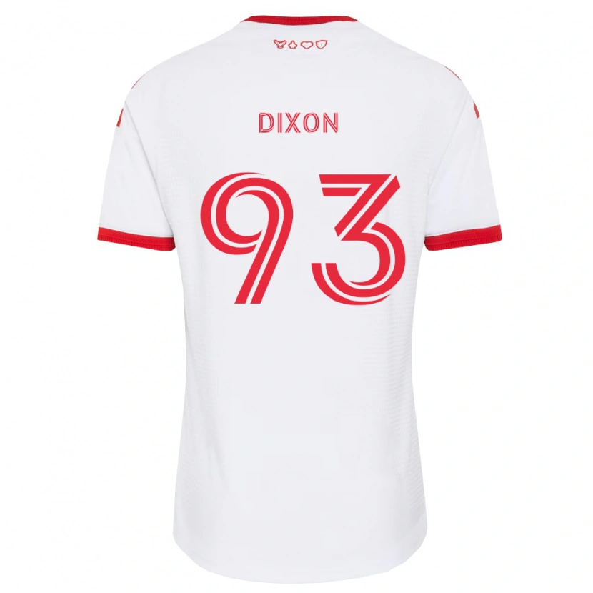 Danxen Kinderen Damar Dixon #93 Wit Rood Zwart Uitshirt Uittenue 2026/27 T-Shirt België