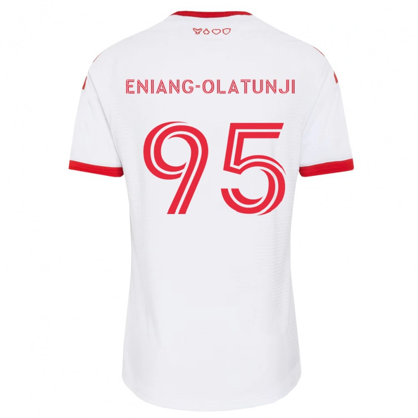 Danxen Kinderen Daniel Eniang-Olatunji #95 Wit Rood Zwart Uitshirt Uittenue 2026/27 T-Shirt België