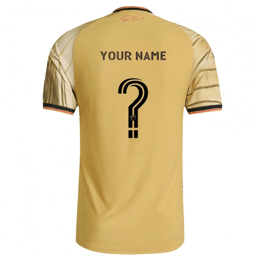 Danxen Kinderen Uw Naam #0 Bruin Geel Zwart Uitshirt Uittenue 2026/27 T-Shirt België