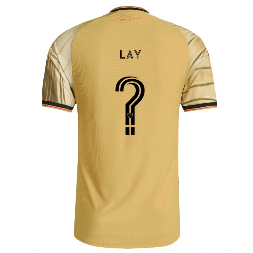 Danxen Kinderen Mikey Lay #0 Bruin Geel Zwart Uitshirt Uittenue 2026/27 T-Shirt België