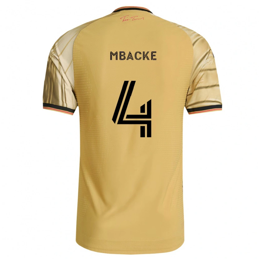 Danxen Kinderen Mamadou Mbacke #4 Bruin Geel Zwart Uitshirt Uittenue 2026/27 T-Shirt België