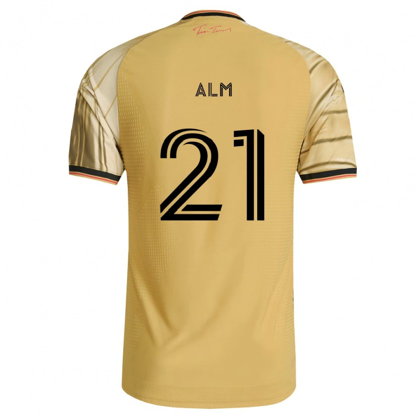 Danxen Kinderen Rasmus Alm #21 Bruin Geel Zwart Uitshirt Uittenue 2026/27 T-Shirt België