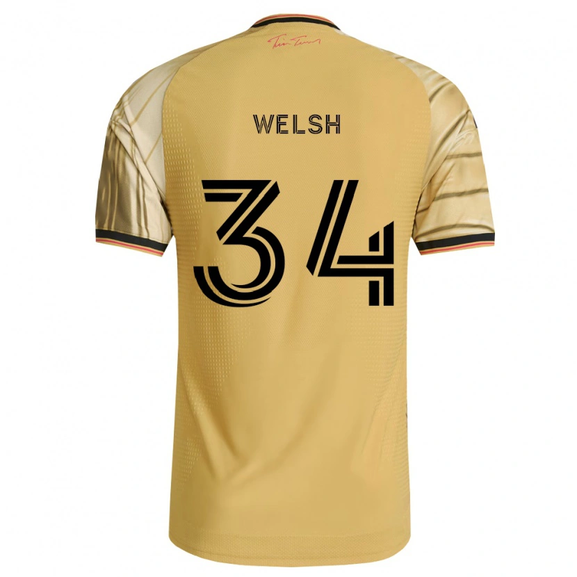 Danxen Kinderen Colin Welsh #34 Bruin Geel Zwart Uitshirt Uittenue 2026/27 T-Shirt België