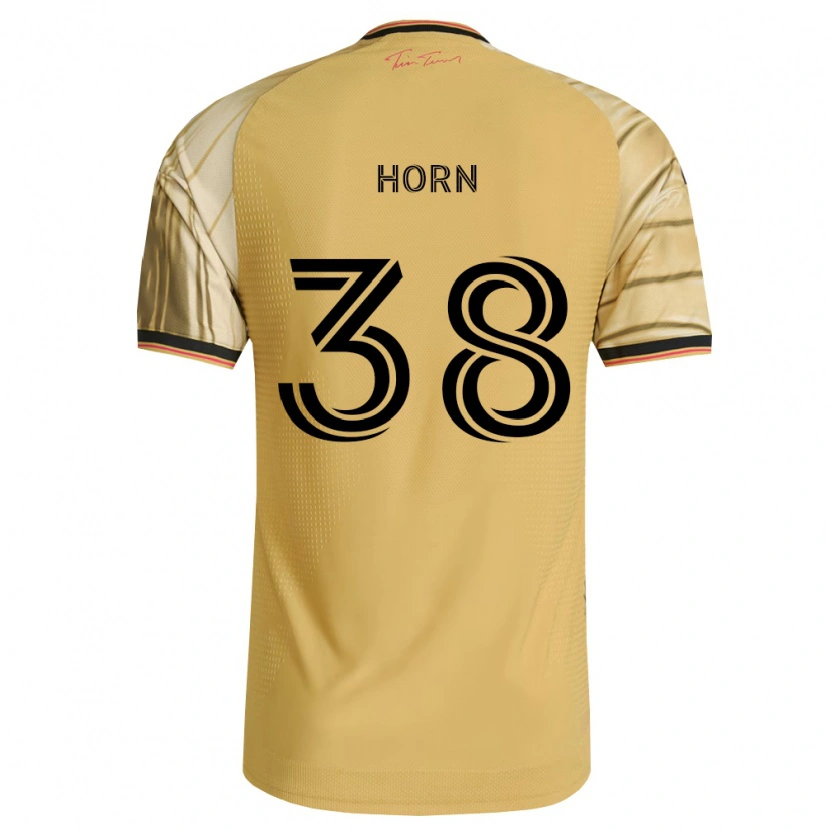 Danxen Kinderen Jannes Horn #38 Bruin Geel Zwart Uitshirt Uittenue 2026/27 T-Shirt België