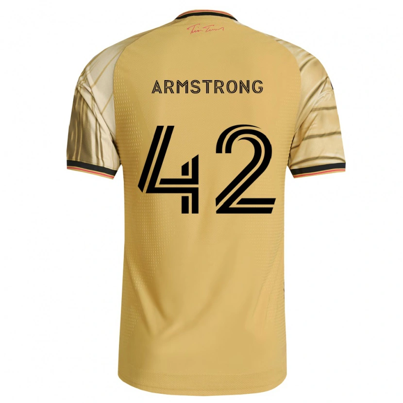 Danxen Kinderen Ezra Armstrong #42 Bruin Geel Zwart Uitshirt Uittenue 2026/27 T-Shirt België