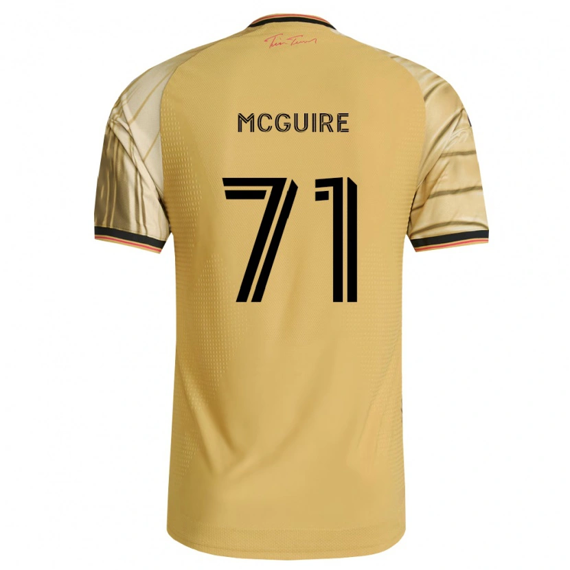 Danxen Kinderen Nolan Mcguire #71 Bruin Geel Zwart Uitshirt Uittenue 2026/27 T-Shirt België