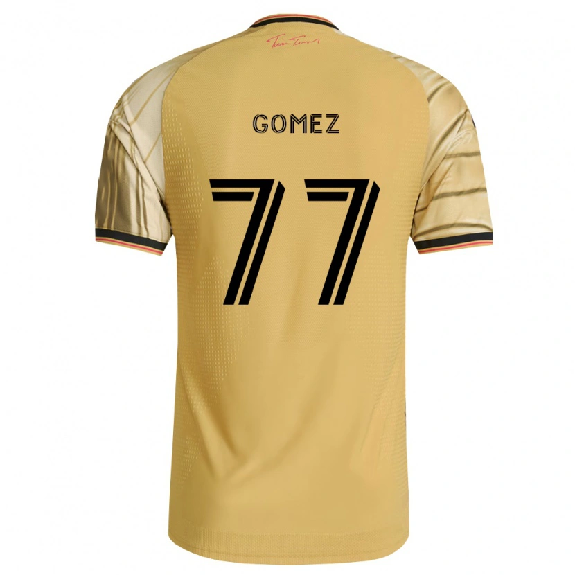 Danxen Kinderen Sam Gomez #77 Bruin Geel Zwart Uitshirt Uittenue 2026/27 T-Shirt België