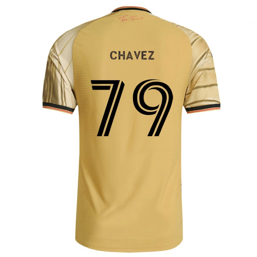 Danxen Kinderen Emiliano Chavez #79 Bruin Geel Zwart Uitshirt Uittenue 2026/27 T-Shirt België
