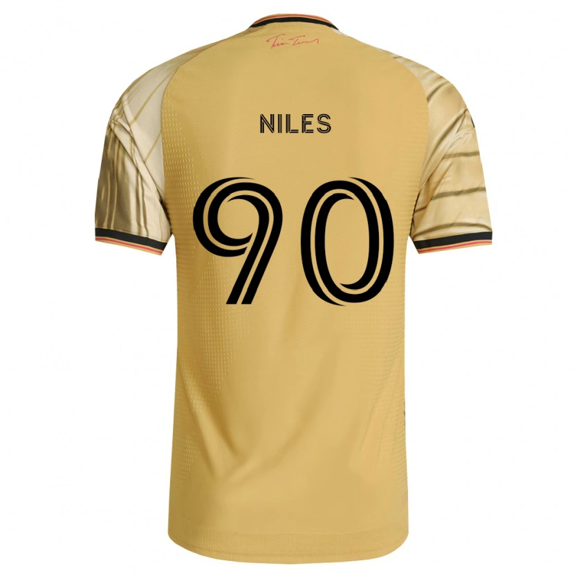 Danxen Kinderen Eddie Niles #90 Bruin Geel Zwart Uitshirt Uittenue 2026/27 T-Shirt België
