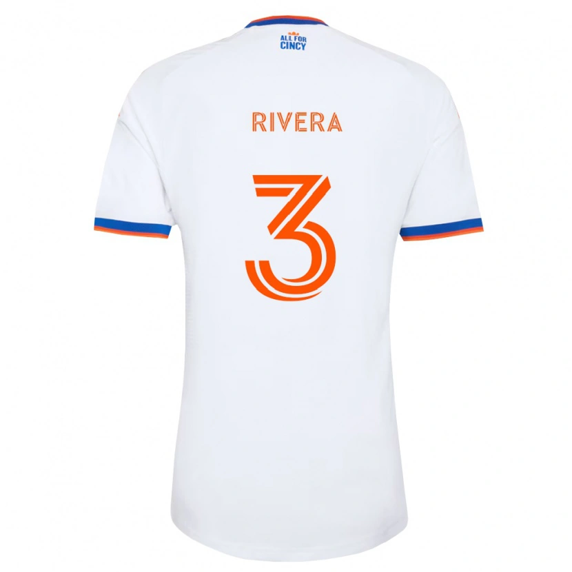 Danxen Kinderen Nicholas Rivera #3 Wit Marineblauw Oranje Uitshirt Uittenue 2026/27 T-Shirt België
