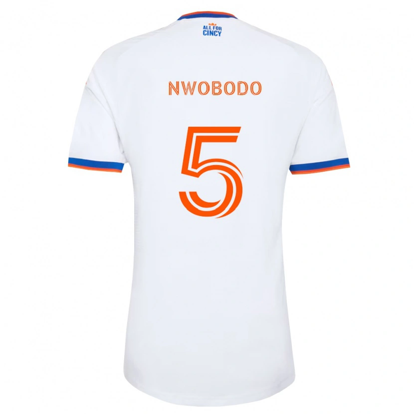 Danxen Kinderen Obinna Nwobodo #5 Wit Marineblauw Oranje Uitshirt Uittenue 2026/27 T-Shirt België