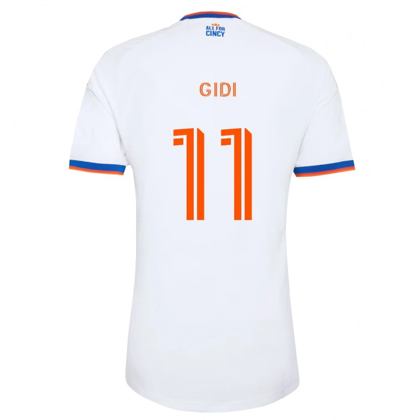 Danxen Kinderen Samuel Gidi #11 Wit Marineblauw Oranje Uitshirt Uittenue 2026/27 T-Shirt België