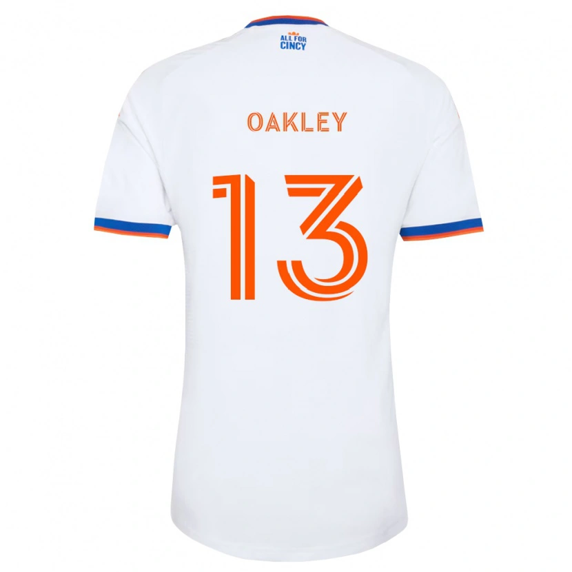 Danxen Kinderen Ethan Oakley #13 Wit Marineblauw Oranje Uitshirt Uittenue 2026/27 T-Shirt België
