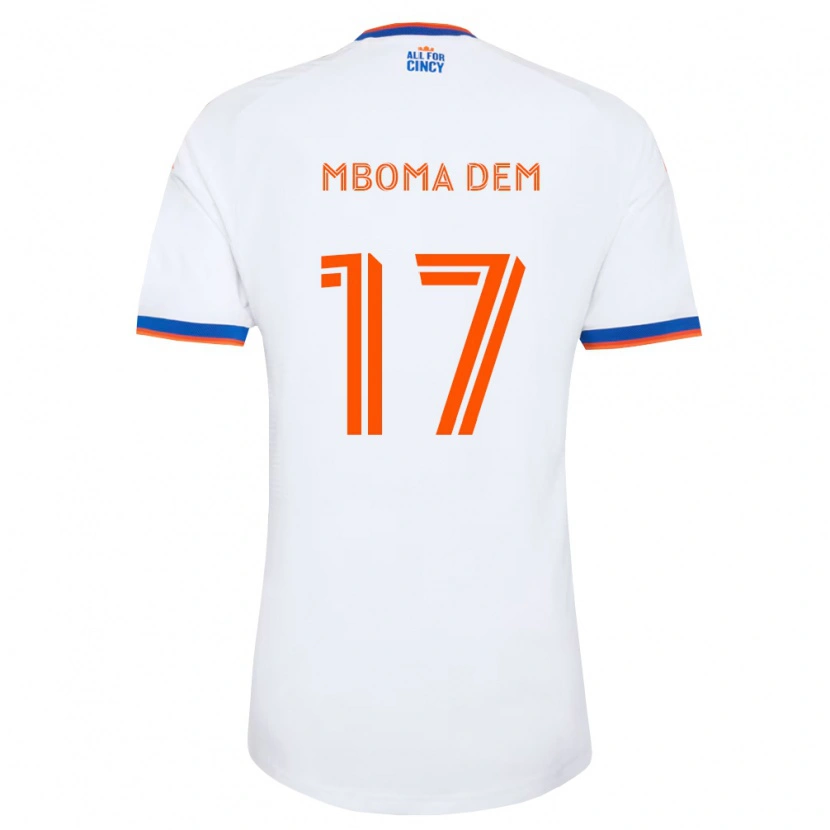Danxen Kinderen Kenji Mboma Dem #17 Wit Marineblauw Oranje Uitshirt Uittenue 2026/27 T-Shirt België