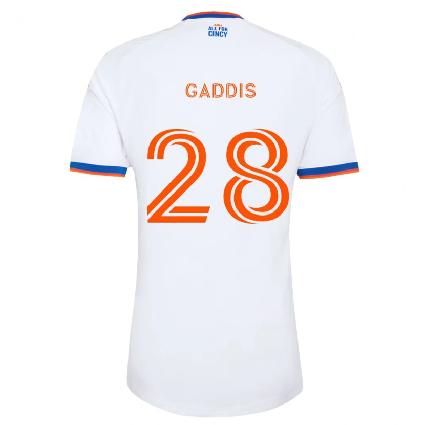 Danxen Kinderen Raymon Gaddis #28 Wit Marineblauw Oranje Uitshirt Uittenue 2026/27 T-Shirt België