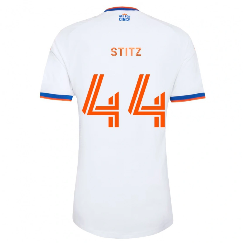 Danxen Kinderen Ben Stitz #44 Wit Marineblauw Oranje Uitshirt Uittenue 2026/27 T-Shirt België