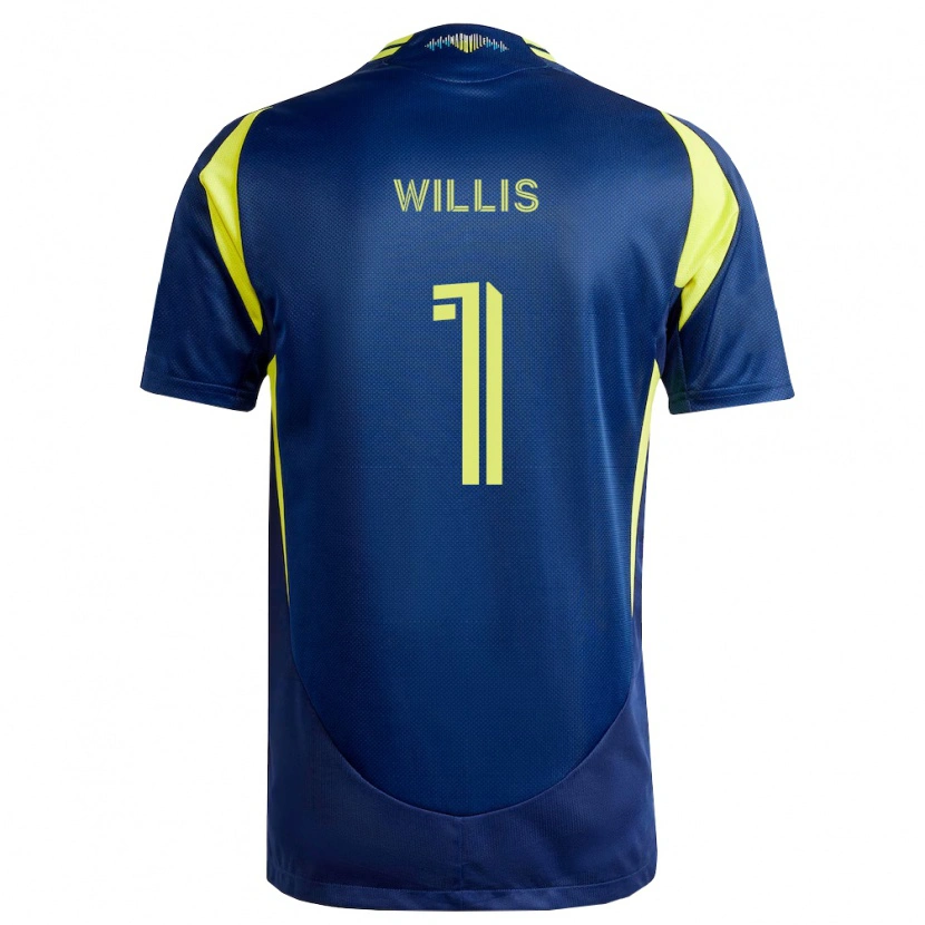 Danxen Kinderen Joe Willis #1 Geel Marineblauw Uitshirt Uittenue 2026/27 T-Shirt België