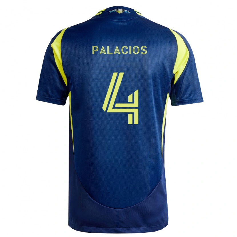 Danxen Kinderen Jeison Palacios #4 Geel Marineblauw Uitshirt Uittenue 2026/27 T-Shirt België