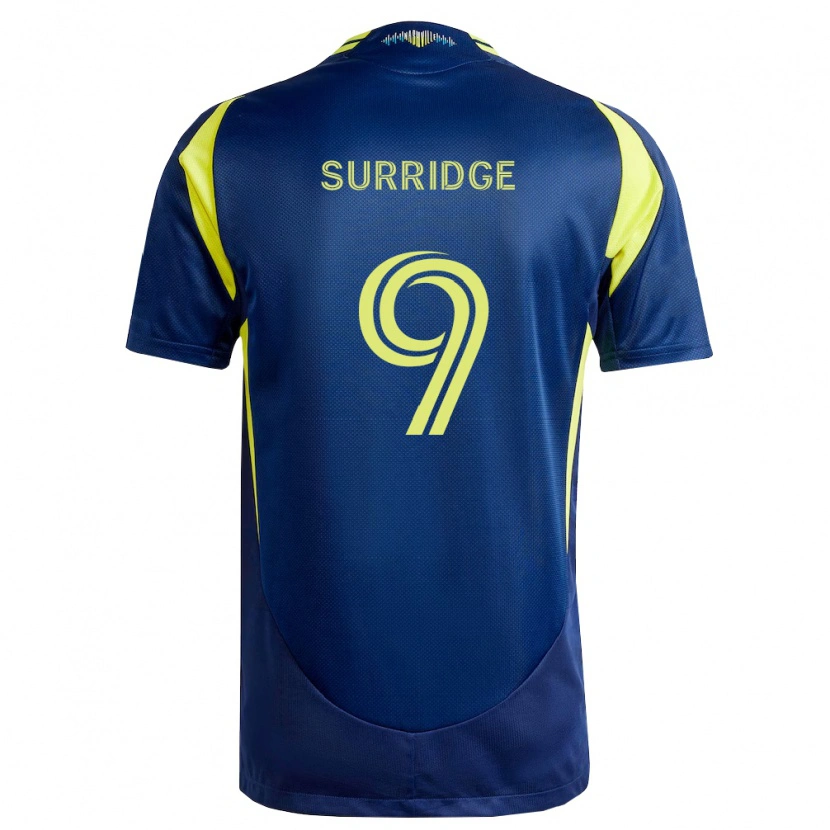 Danxen Kinderen Sam Surridge #9 Geel Marineblauw Uitshirt Uittenue 2026/27 T-Shirt België