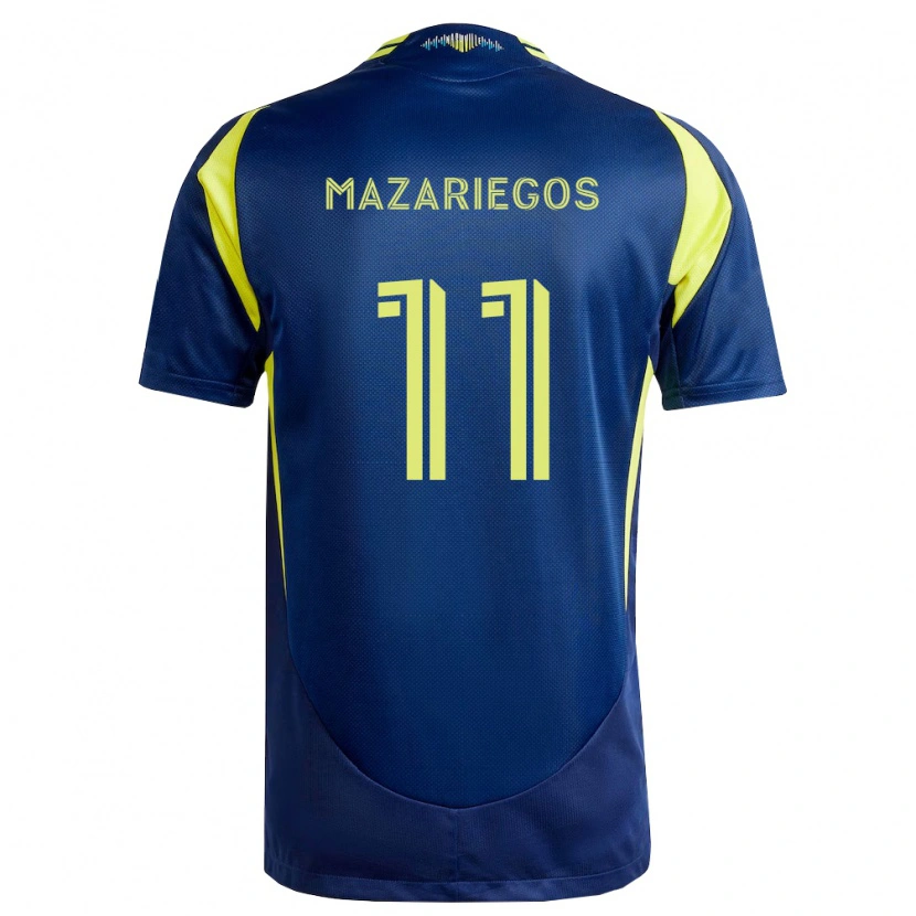 Danxen Kinderen Jacob Mazariegos #11 Geel Marineblauw Uitshirt Uittenue 2026/27 T-Shirt België