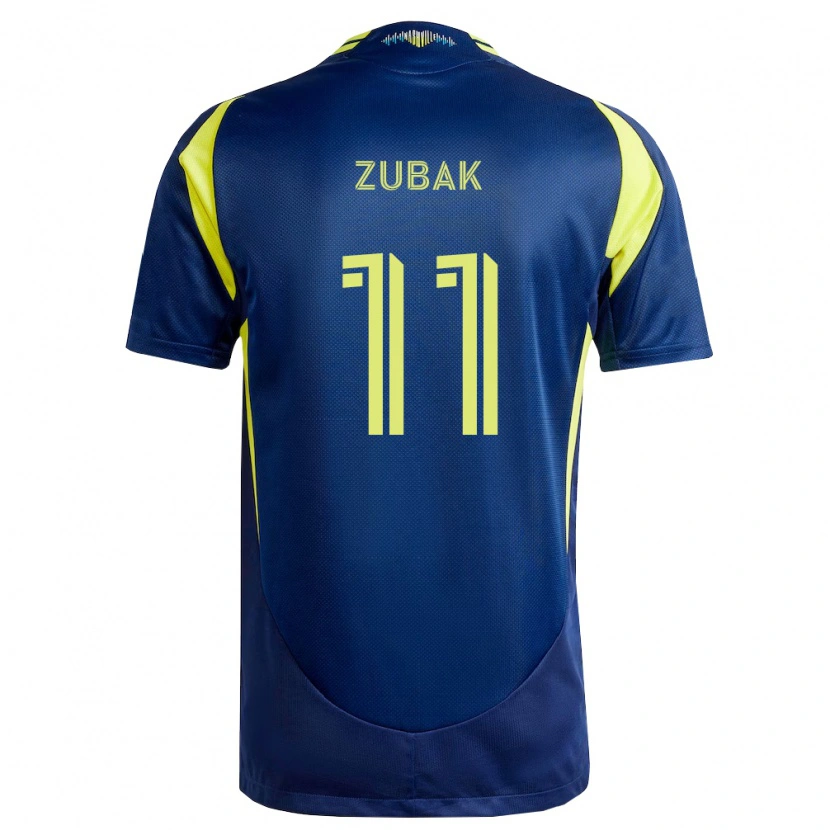 Danxen Kinderen Ethan Zubak #11 Geel Marineblauw Uitshirt Uittenue 2026/27 T-Shirt België