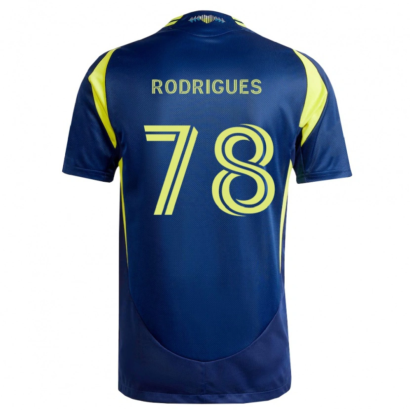 Danxen Kinderen Giuliano Rodrigues #78 Geel Marineblauw Uitshirt Uittenue 2026/27 T-Shirt België