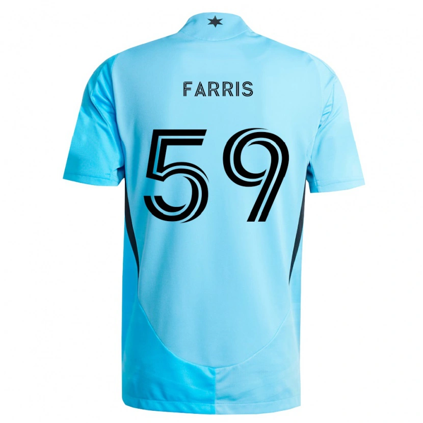 Danxen Kinderen John Farris #59 Lichtblauw Zwart Uitshirt Uittenue 2026/27 T-Shirt België
