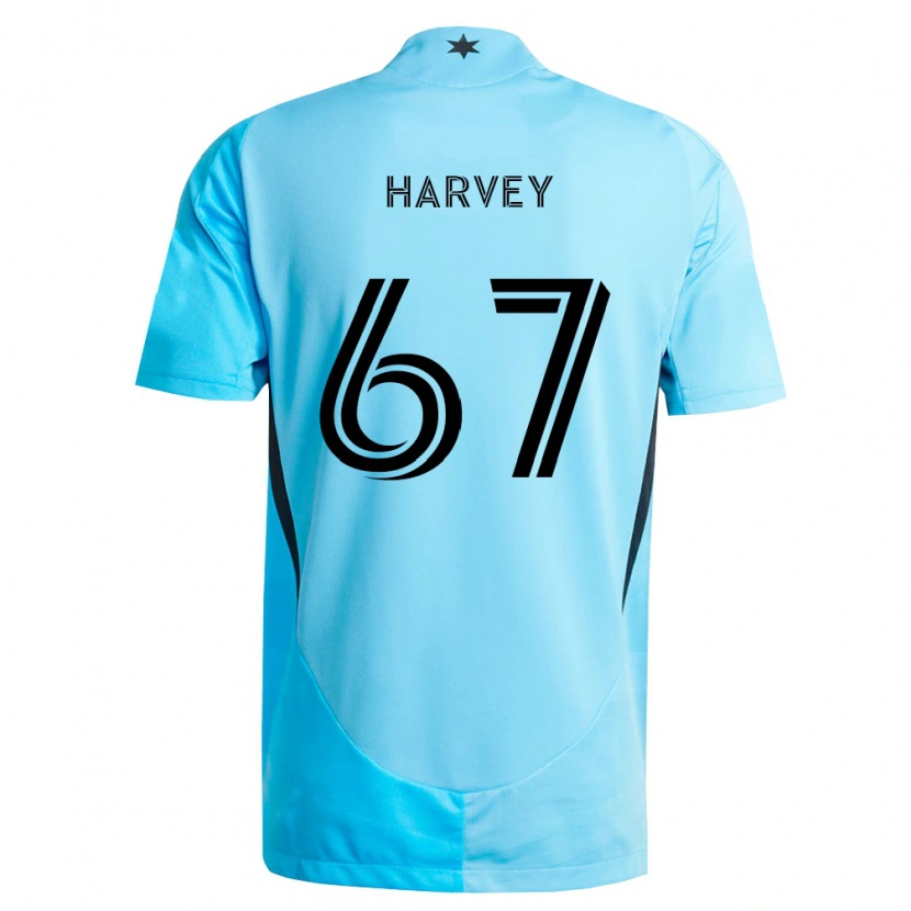 Danxen Kinderen Carlos Harvey #67 Lichtblauw Zwart Uitshirt Uittenue 2026/27 T-Shirt België