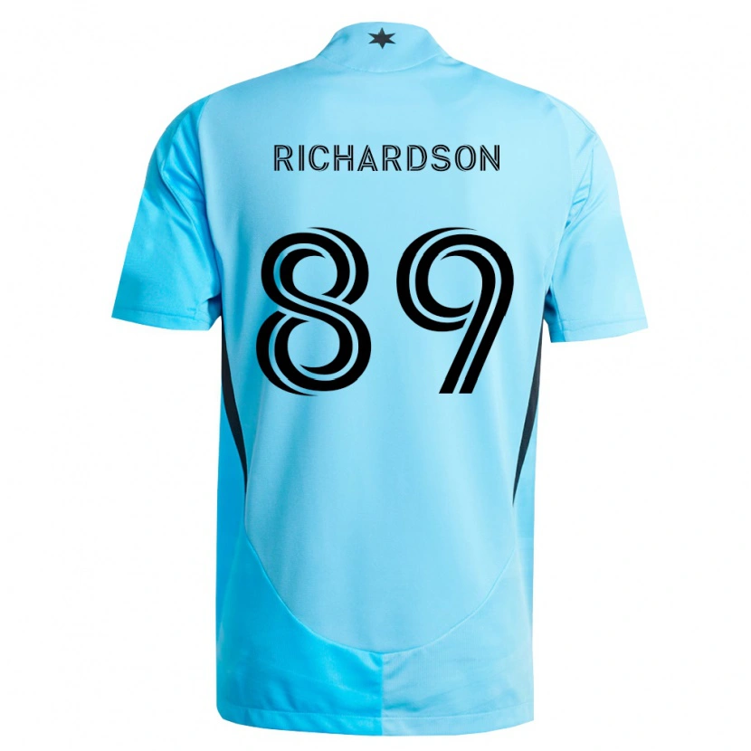 Danxen Kinderen Nick Richardson #89 Lichtblauw Zwart Uitshirt Uittenue 2026/27 T-Shirt België
