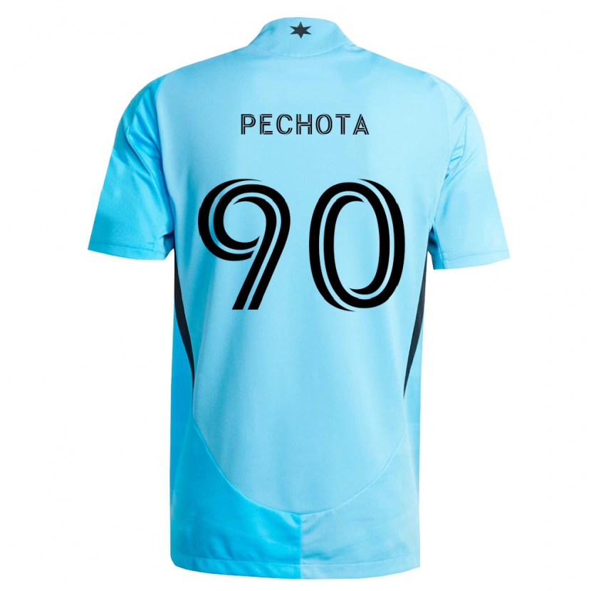 Danxen Kinderen Luciano Pechota #90 Lichtblauw Zwart Uitshirt Uittenue 2026/27 T-Shirt België