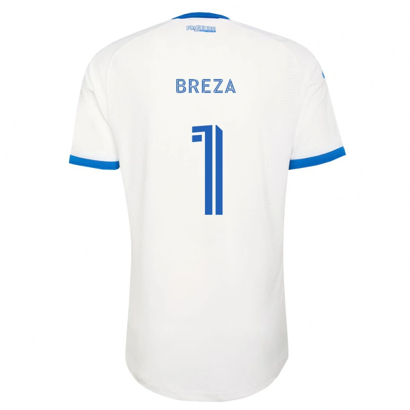 Danxen Kinderen Sébastian Breza #1 Hemelsblauw Wit Uitshirt Uittenue 2026/27 T-Shirt België