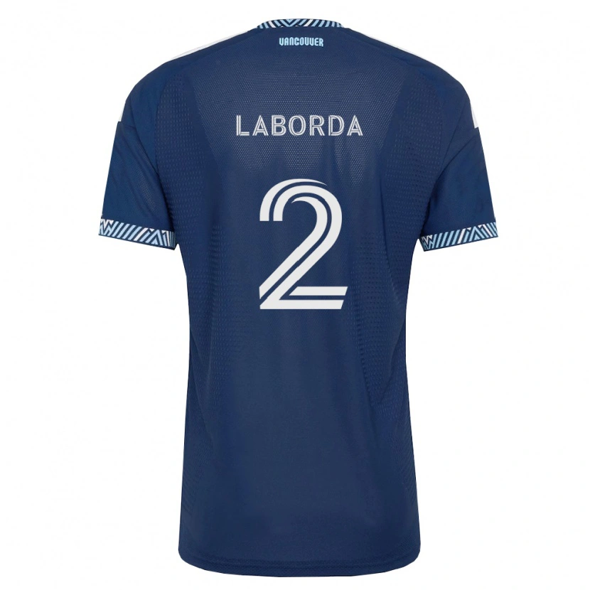 Danxen Kinderen Mathías Laborda #2 Diep Blauw Wit Uitshirt Uittenue 2026/27 T-Shirt België