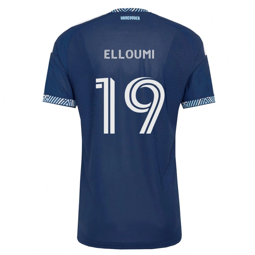 Danxen Kinderen Rayan Elloumi #19 Diep Blauw Wit Uitshirt Uittenue 2026/27 T-Shirt België