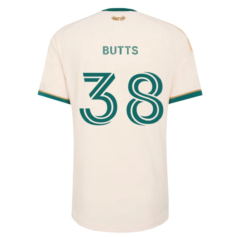 Danxen Kinderen Liam Butts #38 Champagne Groen Uitshirt Uittenue 2026/27 T-Shirt België