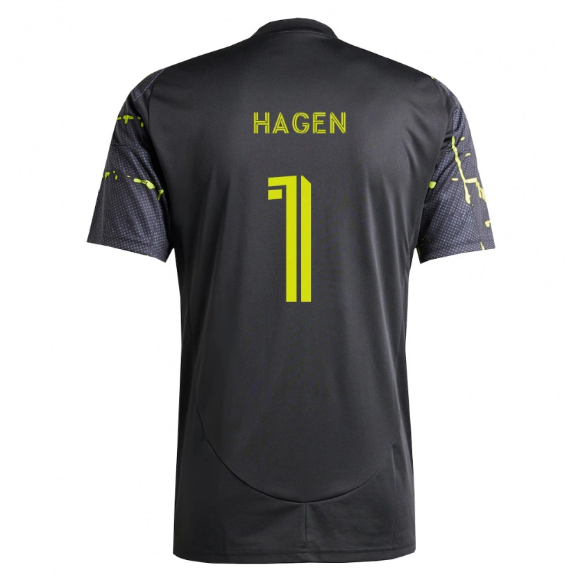 Danxen Kinderen Nicholas Hagen #1 Fluorescerend Geel Zwart Uitshirt Uittenue 2026/27 T-Shirt België