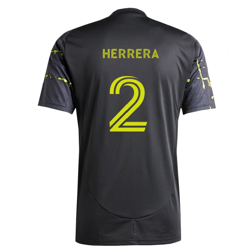Danxen Kinderen Andrés Herrera #2 Fluorescerend Geel Zwart Uitshirt Uittenue 2026/27 T-Shirt België