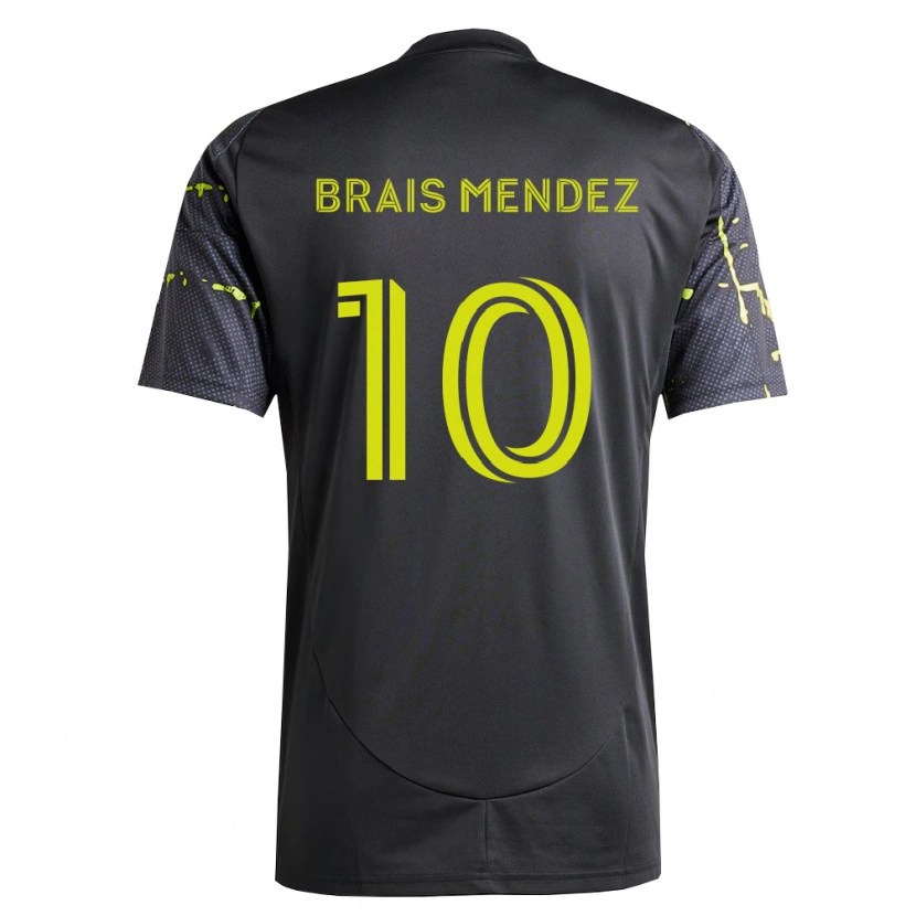 Danxen Kinderen Brais Méndez #10 Fluorescerend Geel Zwart Uitshirt Uittenue 2026/27 T-Shirt België