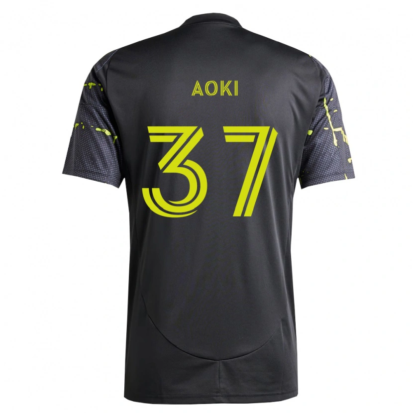 Danxen Kinderen Rui Aoki #37 Fluorescerend Geel Zwart Uitshirt Uittenue 2026/27 T-Shirt België