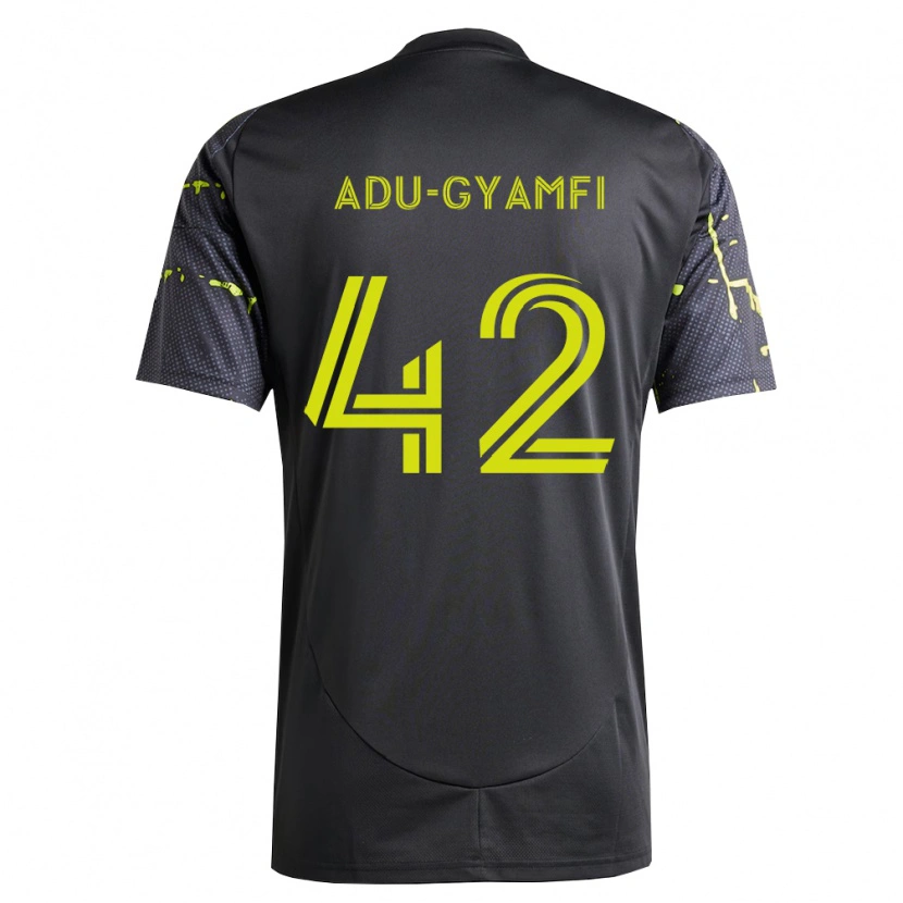 Danxen Kinderen Brent Adu-Gyamfi #42 Fluorescerend Geel Zwart Uitshirt Uittenue 2026/27 T-Shirt België