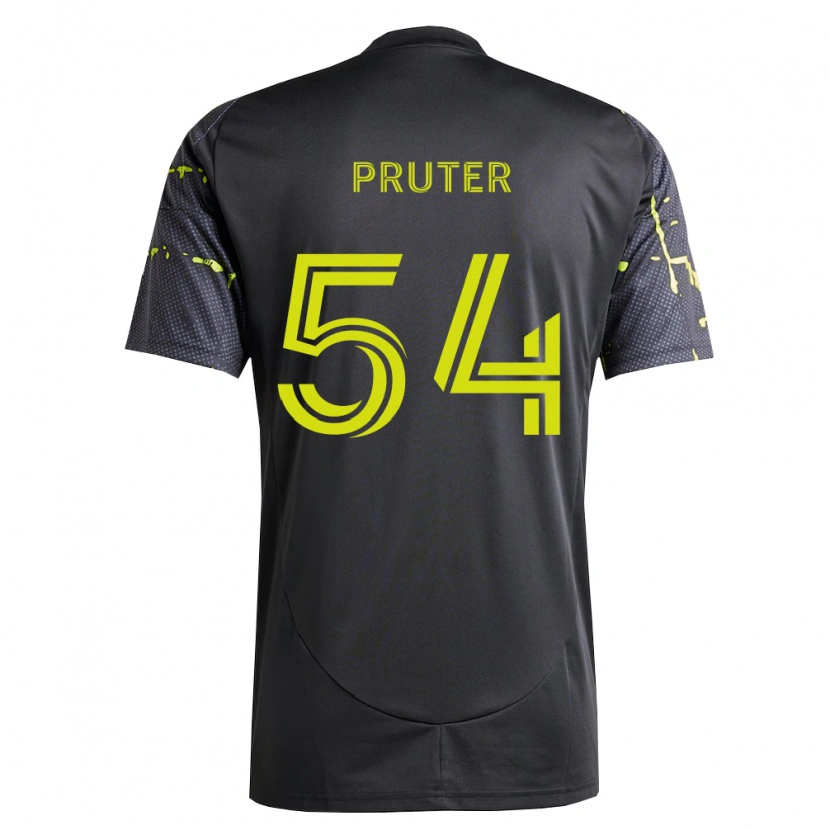 Danxen Kinderen Luke Pruter #54 Fluorescerend Geel Zwart Uitshirt Uittenue 2026/27 T-Shirt België