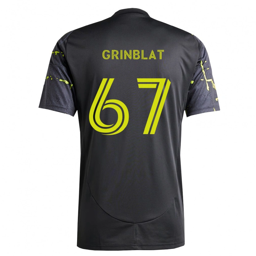 Danxen Kinderen Artem Grinblat #67 Fluorescerend Geel Zwart Uitshirt Uittenue 2026/27 T-Shirt België