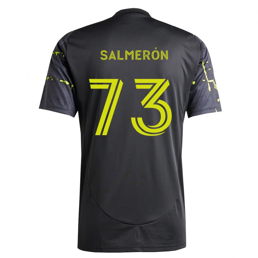 Danxen Kinderen Jorge Salmerón #73 Fluorescerend Geel Zwart Uitshirt Uittenue 2026/27 T-Shirt België