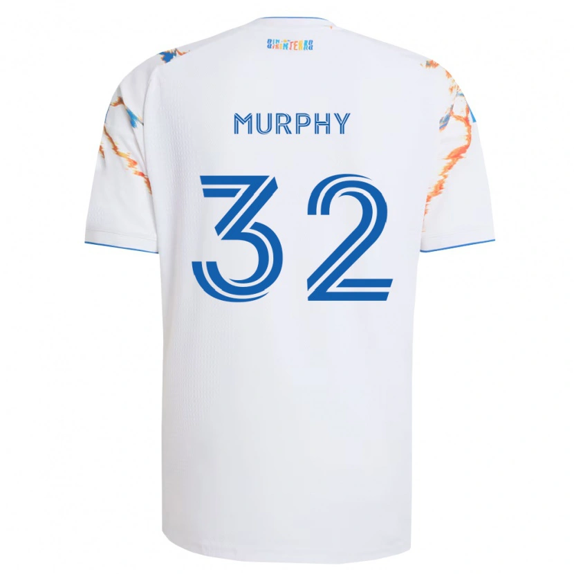 Danxen Kinderen Ian Murphy #32 Wit Oranje Blauw Uitshirt Uittenue 2026/27 T-Shirt België