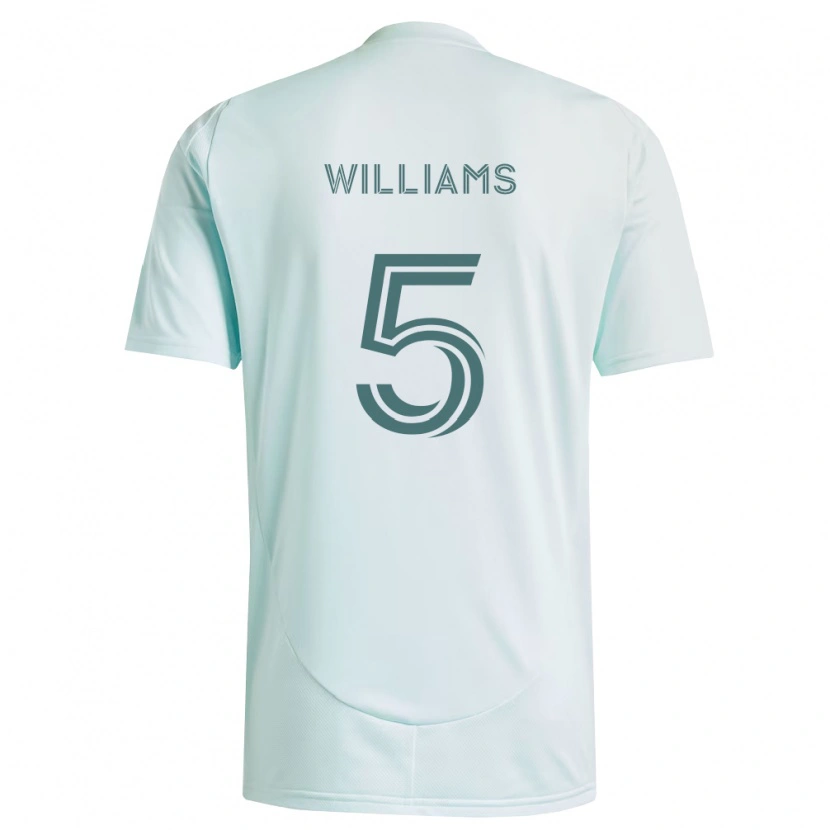 Danxen Kinderen Loïc Williams #5 Wit Lichtgroen Uitshirt Uittenue 2026/27 T-Shirt België