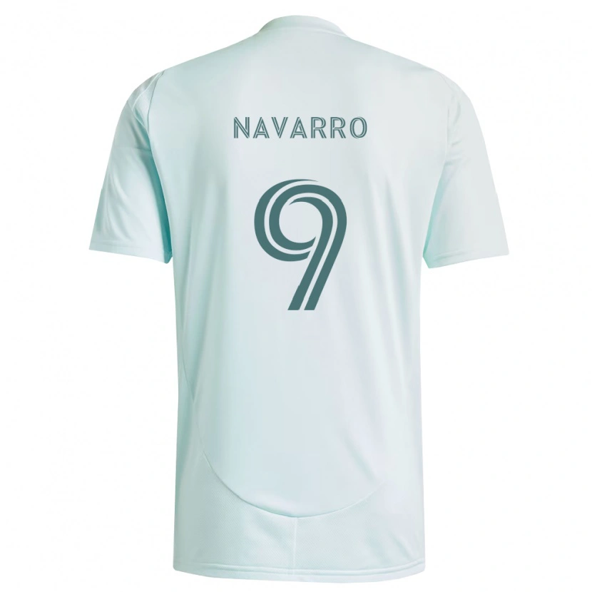 Danxen Kinderen Rafael Navarro #9 Wit Lichtgroen Uitshirt Uittenue 2026/27 T-Shirt België