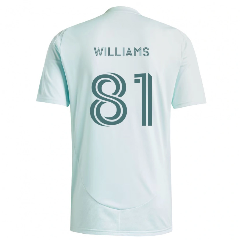 Danxen Kinderen Dash Williams #81 Wit Lichtgroen Uitshirt Uittenue 2026/27 T-Shirt België